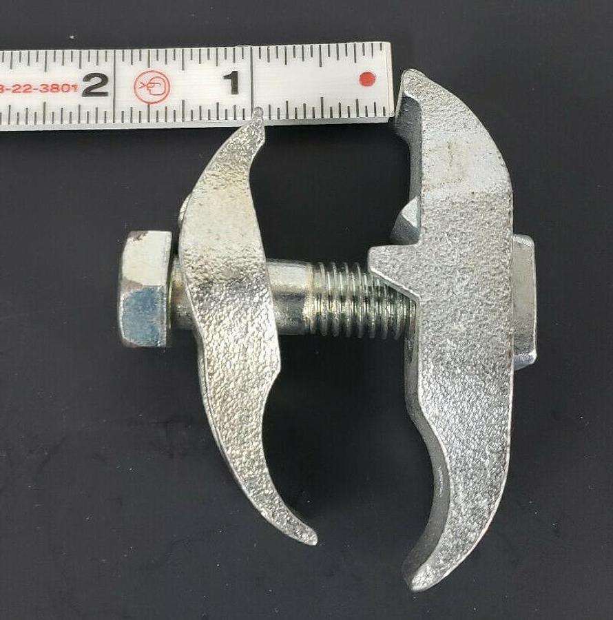 Used LOT OF 2 NEW OZ GEDNEY 1 SC STAINLESS PC BEAM CLAMPS, 1" OPENING, 1/2" BOLT, 1SC