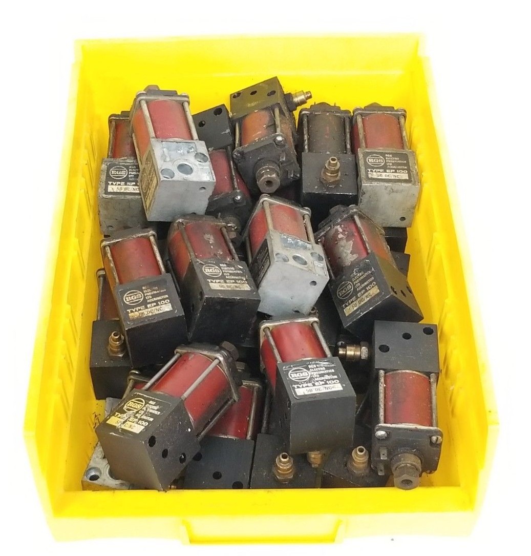 Used LOT OF 27 RGS TYPE EP 100 VALVES 50 DC/NC