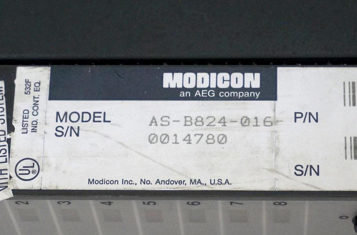 Used MODICON AS-B824-016 OUTPUT MODULE 24VDC TRUE HIGH ASB824016