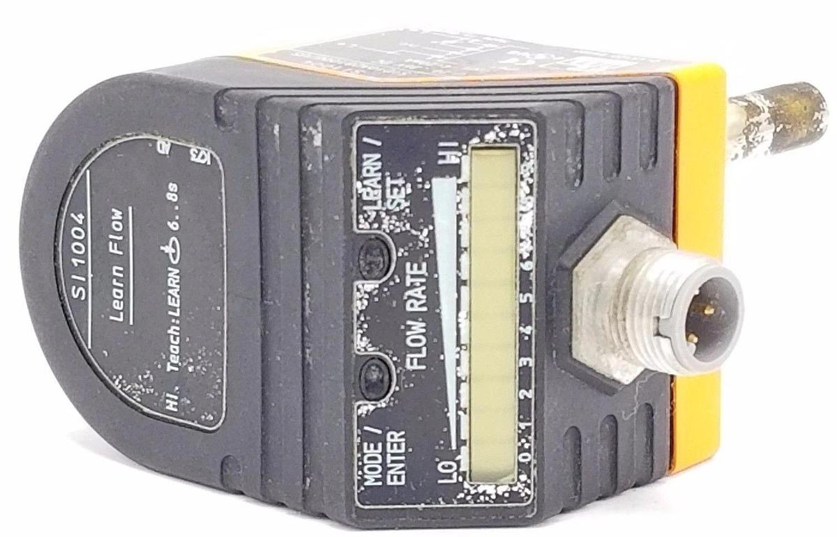Used IFM EFECTOR SID10ADB100G/US FLOW SENSOR SI1004, 20...36V DC, 4-20mA