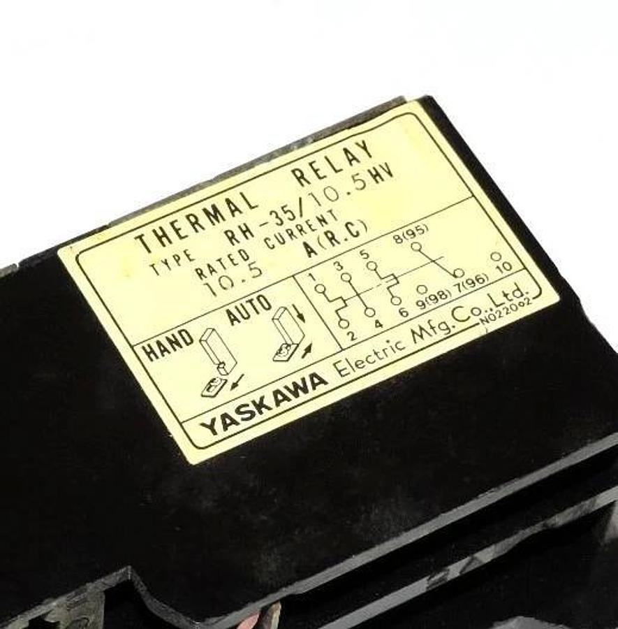 Used YASKAWA RH-35/10.5HV THERMAL RELAY, 10.5 A, RH-35