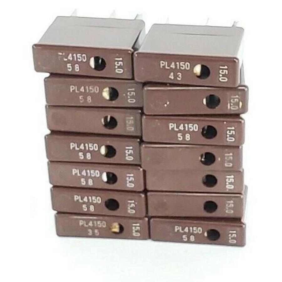 LOT OF 14 NEW DAITO PL4150 ALARM FUSES SERIES PL4 FAST ACTING BROWN 15AMP