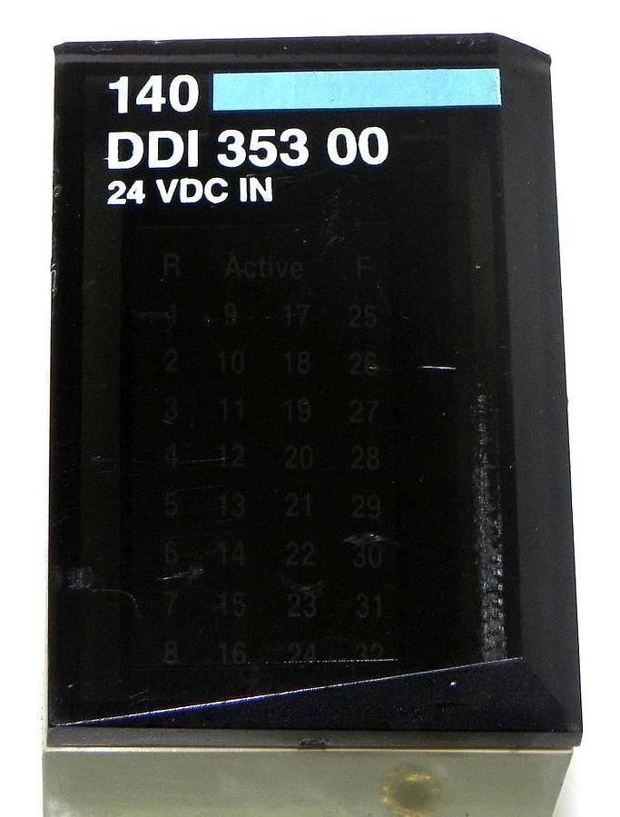 Used SCHNEIDER AUTOMATION 140-DDI-353-00 DC INPUT MODULE 140DDI35300