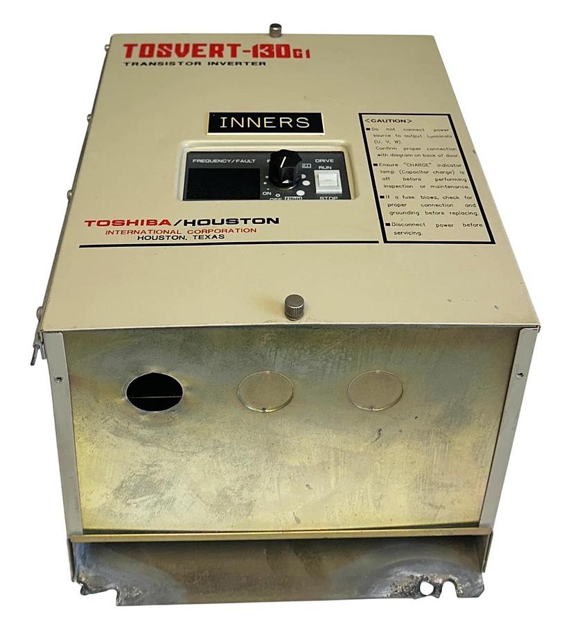 Used TOSHIBA VT130G1-4035BOE / TOSVERT-130G1 TRANSISTOR INVERTER 3HP 460V 3PH 5A USNP
