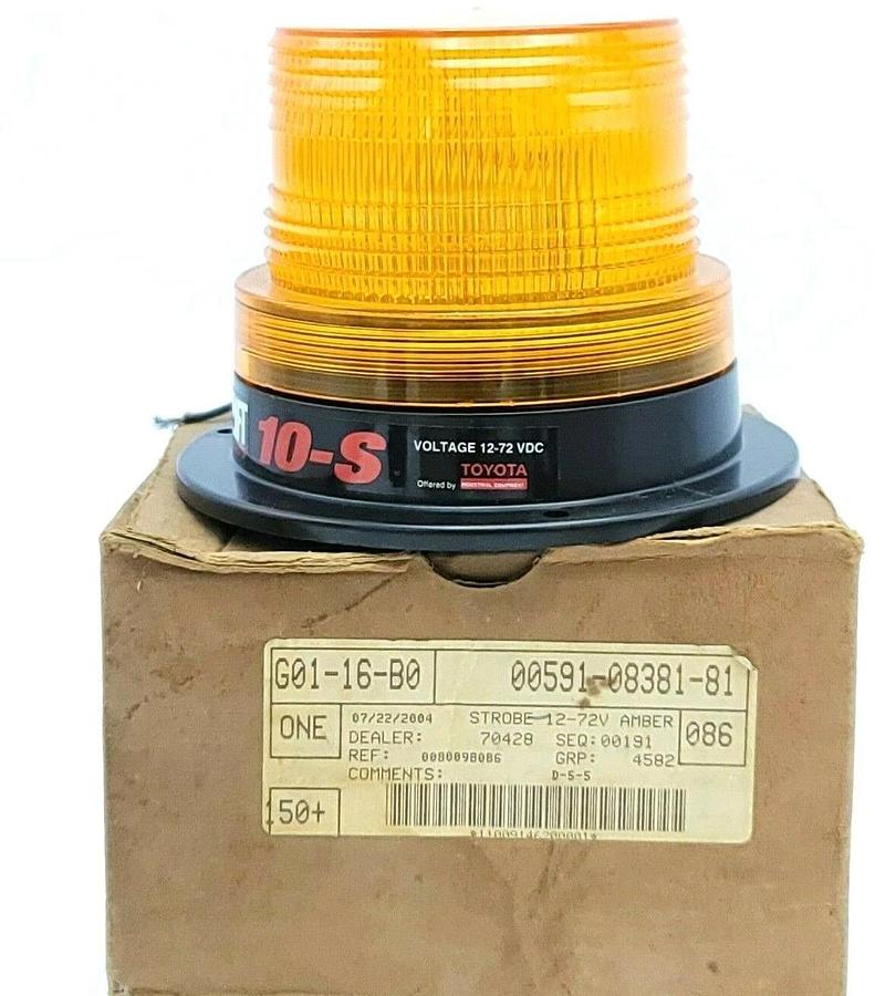 NIB TOYOTA STARLIFT TY00591-08381-81 STORBE 12/72V DC AMBER 00591-08381-81