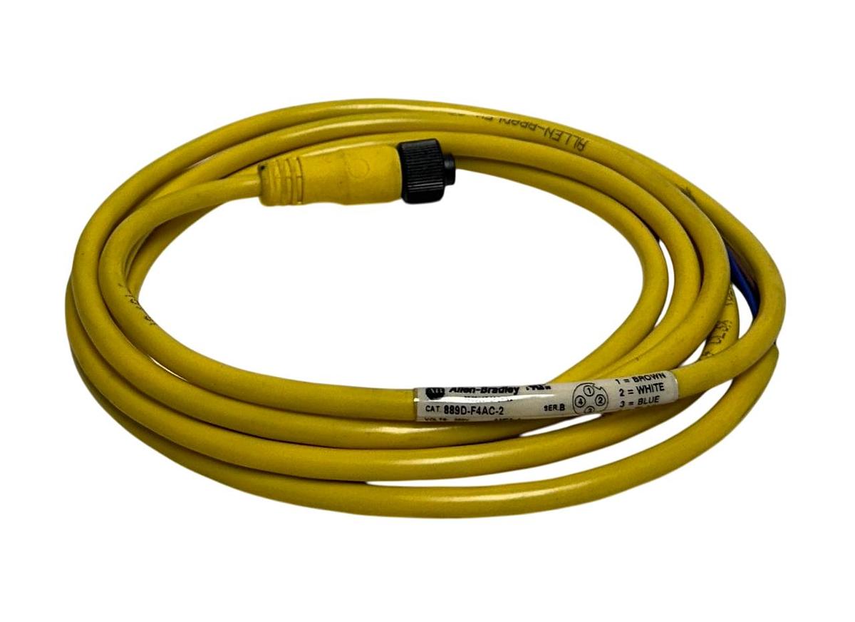 Used ALLEN BRADLEY 889D-F4AC-2 /B BULLETIN 889D SINGLE-ENDED CORDSET M12 DC NSNP