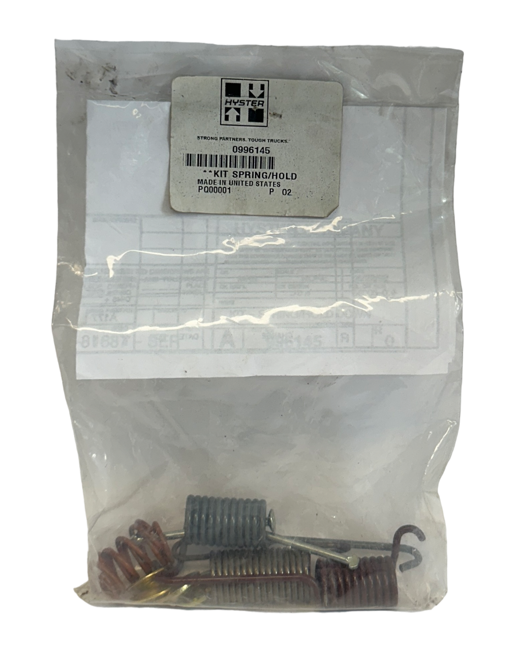 HYSTER 0996145 / HY0996145 OEM SPRING / HOLD KIT FOR FORKLIFT NSFS