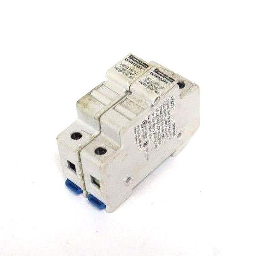 Used LOT OF 2 FERRAZ SHAWMUT USCC1 ULTRASAFE FUSE HOLDERS 30A, 600V