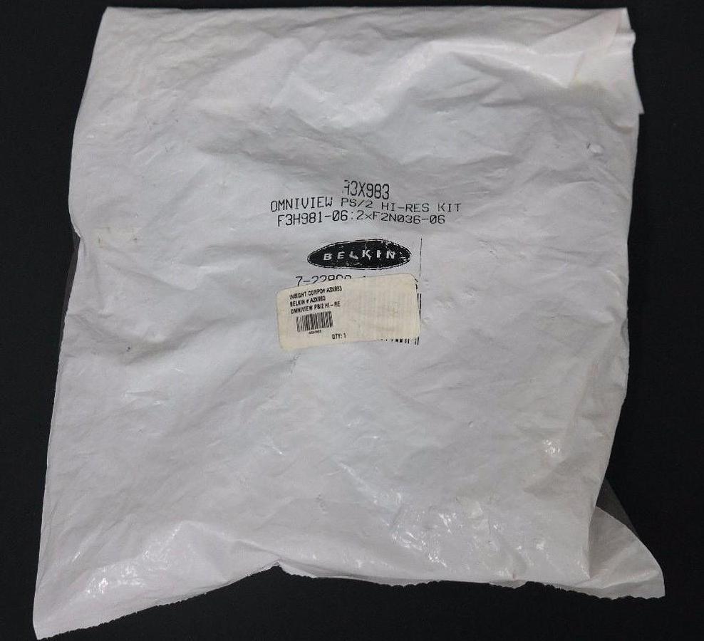 Used NEW BELKIN A3X983 OMNIVIEW PS/2 HI-RES CABLE KIT 722868192726 F3H98106 F2N03606