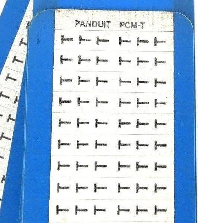 Used BOX OF 21 NEW PANDUIT PCM-T PRE-PRINTED WM CARD VINYL CLOTH