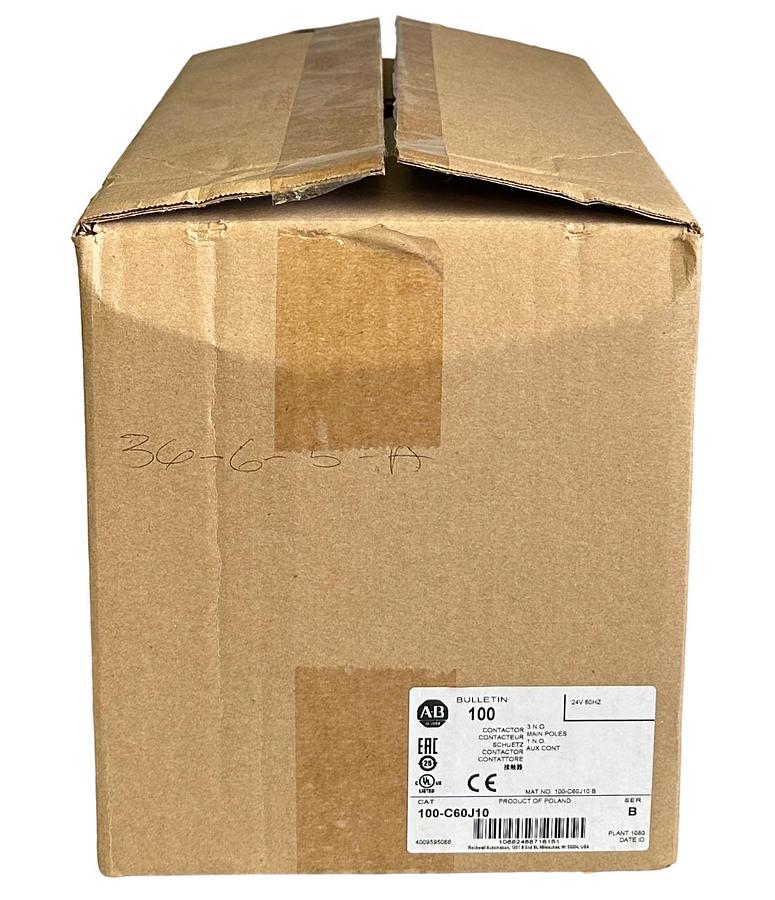 Used NEW ALLEN BRADLEY 100-C60J10 /B CONTACTOR 60A 24V 60Hz 3 N.O. POLES 100C60J10