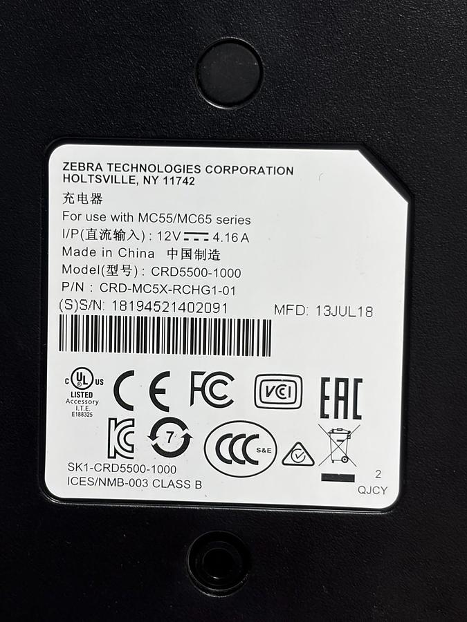 Used Zebra MC55E0 Barcode Scanner Mobile Computer CRD5500 Charging Cradle Bundle