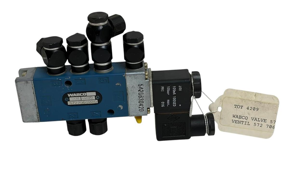 WABCO 572-706-0220 Solenoid Valve 24V 10bar Air Control Block 002-0288 - New