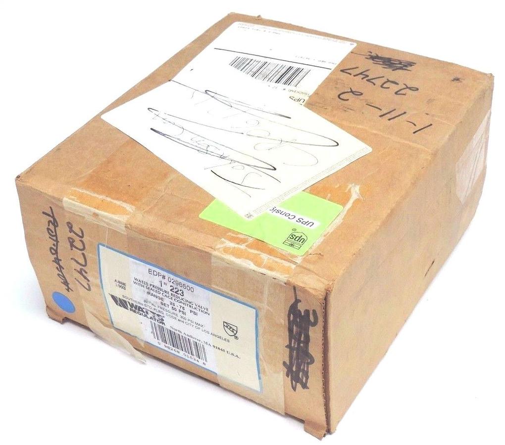 NIB WATTS MODEL M2 1" PRESSURE REDUCING VALVE 223, 25-75PSI RANGE, EDP# 0296600