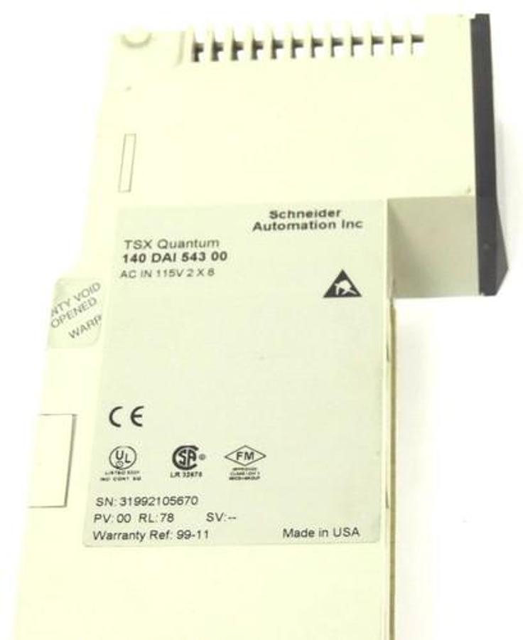 Used SCHNEIDER AUTOMATION 140DAI54300 TSX QUANTUM INPUT MODULE 16POINT 140-DAI-543-00