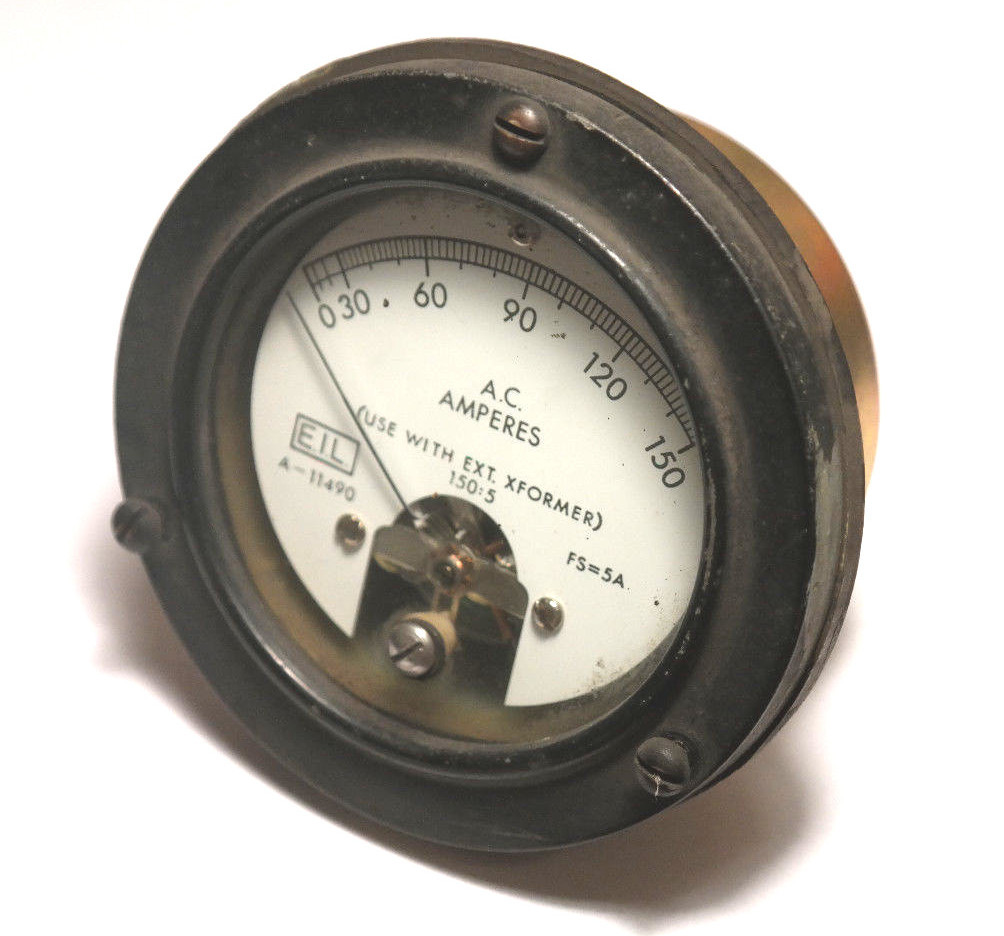 Used E.I.L. 8019TH ATM336 AMP METER / GAUGE 0-150 A.C. AMPERES, A-11490