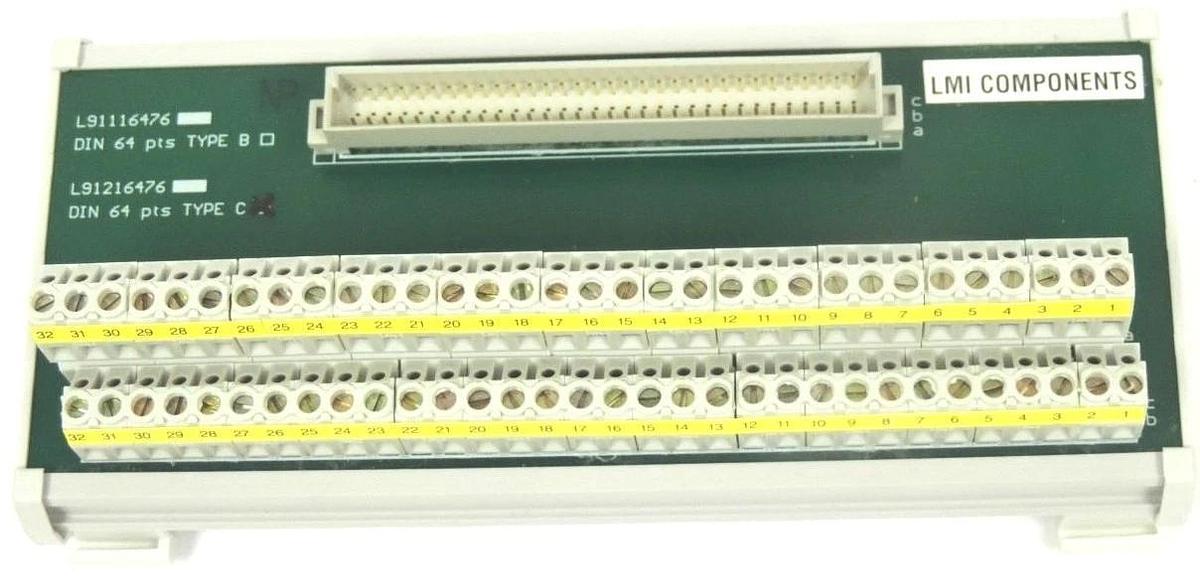 Used LMI COMONENTS L91216476 DIN 64 PTS TYPE C