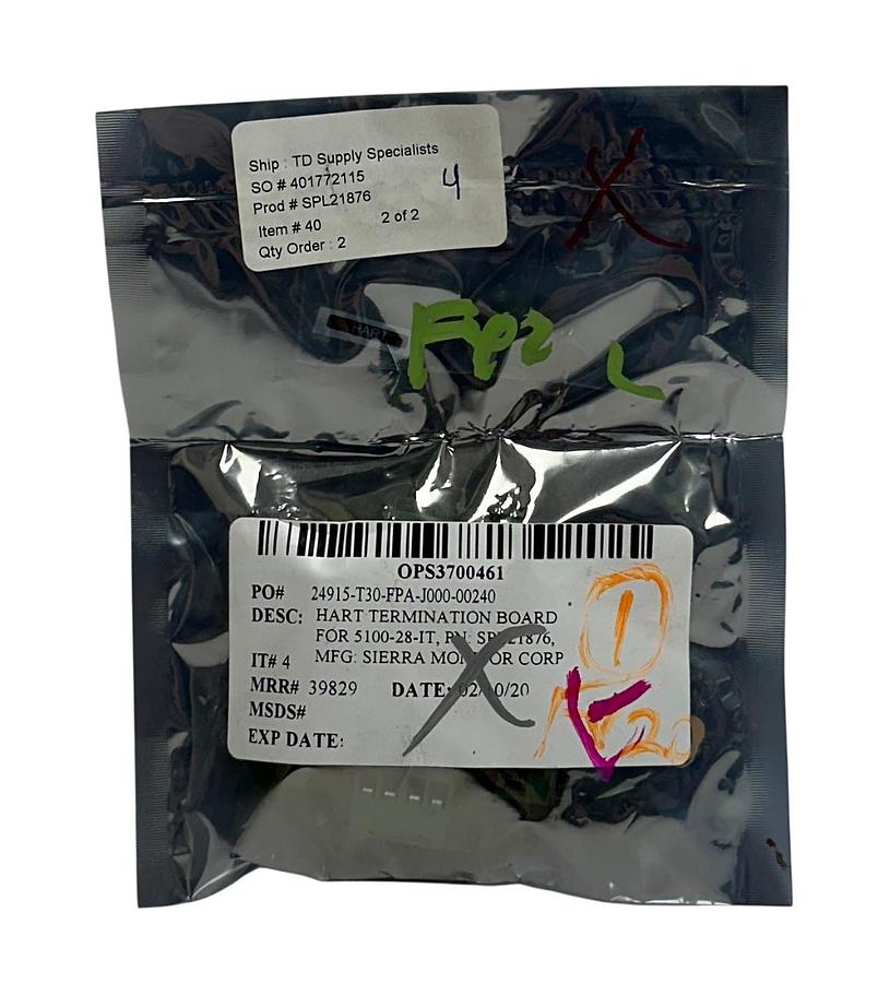 Used MSA SMC SENTRY SPL21876 HART TERMINATION BOARD FOR 5100-28-IT / 5100-02-IT NSMP
