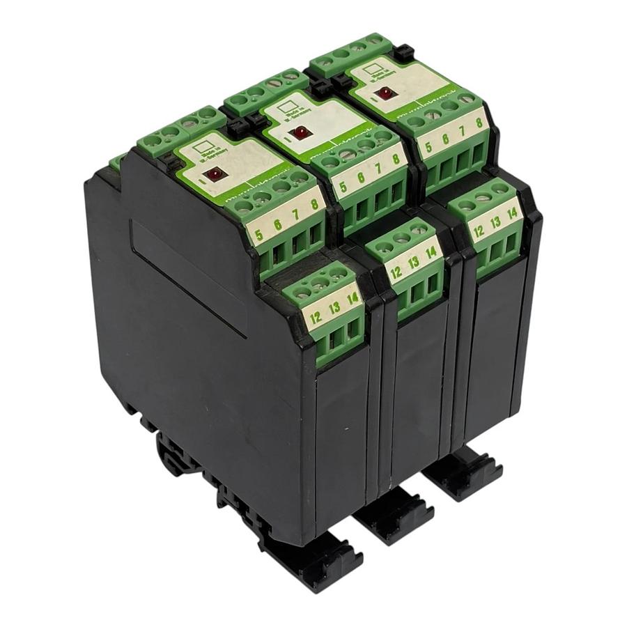 Used Lot of 3 Murrelektronik RM 14/24 DC 51510 DIN Rail Relay Modules