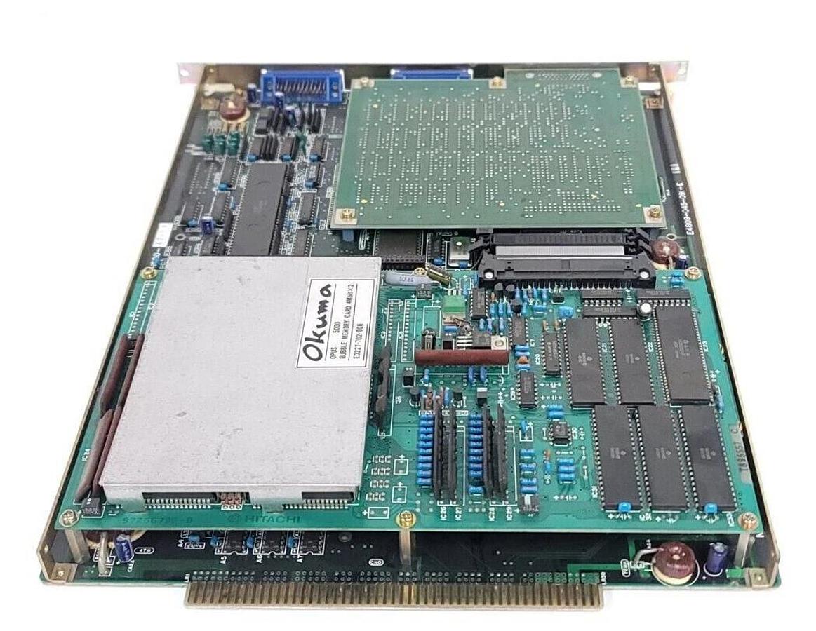 Used OKUMA E4809-045-091-E OPUS 5000 MAIN BOARD W/ E0227-702-008 BUBBLE MEMORY