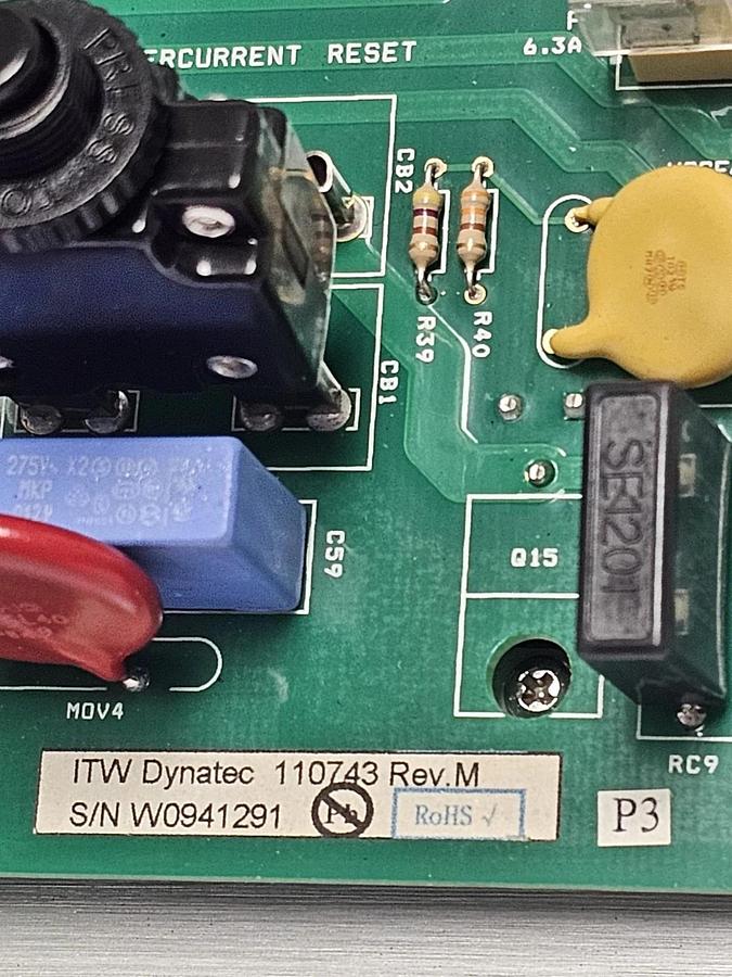 Used ITW DYNATEC 110743 REV. M HEAT SINK PC BOARD