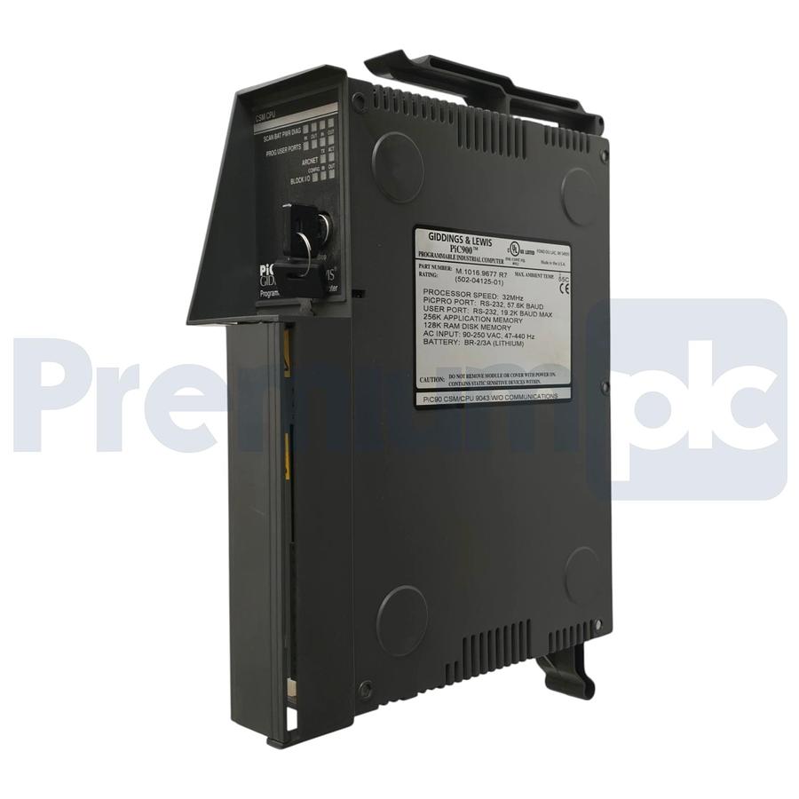 Used Giddings & Lewis M.1016.9677 R7 PiC900 CSM/CPU 9043 Module | 502-04125-01 USPI