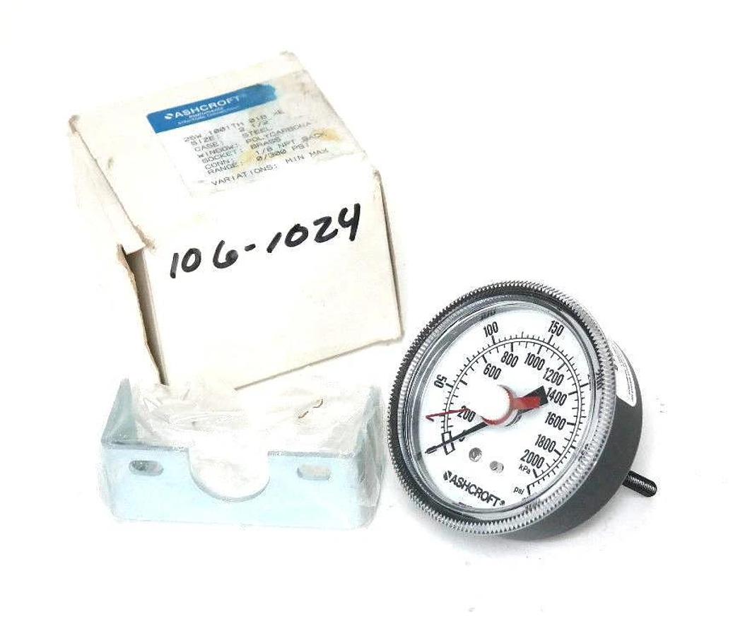 Used NEW ASHCROFT 25W 1001TH 01B XE PRESSURE GAUGE 2 1/2" 25W1001TH01BXE