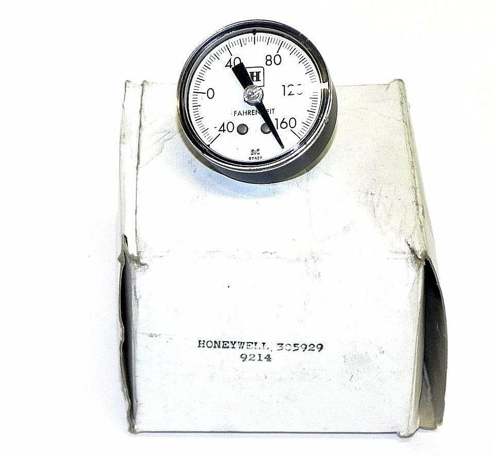 NIB HONEYWELL 305929, -40-160 DEGREES TEMPERATURE GAUGE 87427