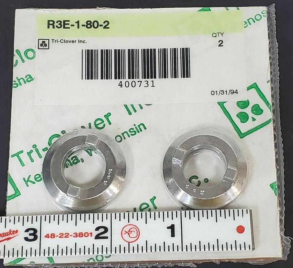 Used LOT OF 2 TRI-CLOVER R3E-1-80-2 SEAL RINGS R3E1802