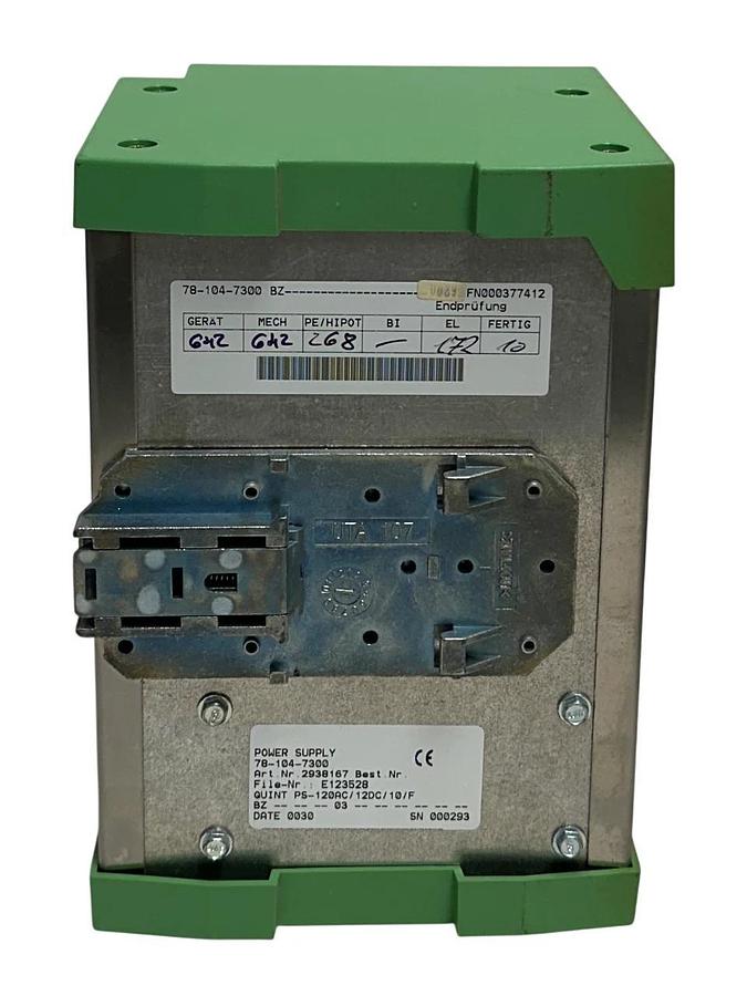 Used PHOENIX CONTACT QUINT PS-120AC/12DC/10/F / 2938167 POWER SUPPLY 78-104-7300 USNP