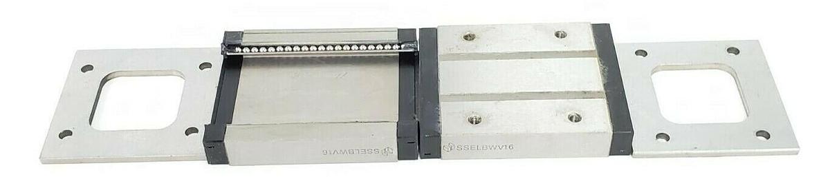 Used MISUMI SSELBWV16 GUIDE RAIL ASSEMBLY W/ MOUNT BRACKETS