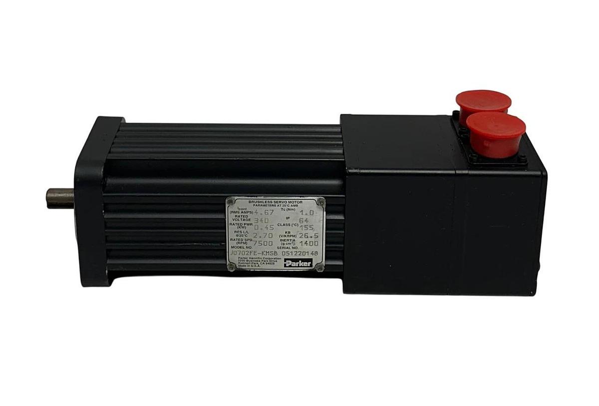 Used PARKER J0702FE-KMSB Gemini J-Series AC SERVO MOTOR 0.45kW 340V IP64 w/BRAKE USLN