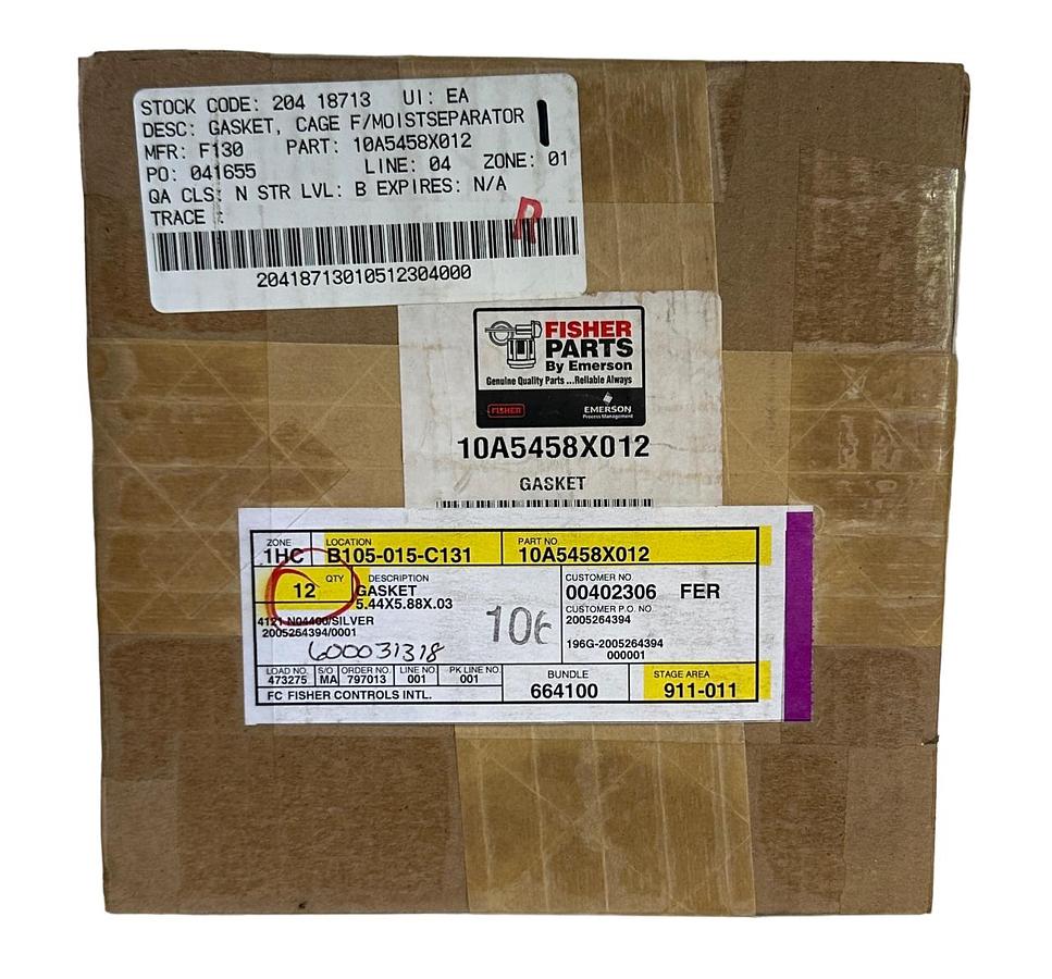 Used NEW FISHER PARTS EMERSON 10A5458X012 / 1OA5458XO12 CAGE GASKET OEM SURPLUS
