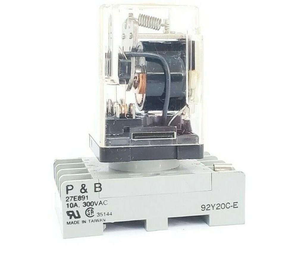 Used POTTER & BRUMFIELD KRPA-11AG-120 RELAY KRPA11AG120, 120V W/ 27E891 SOCKET