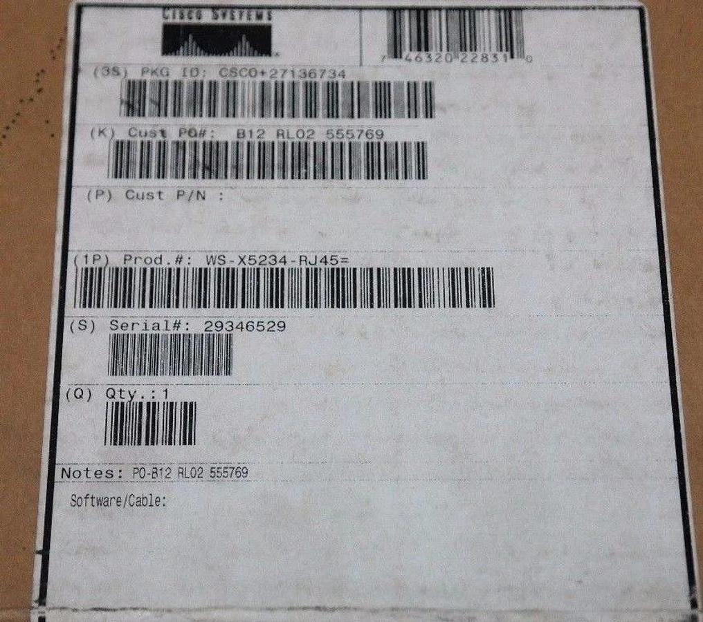 Used CISCO WS-X5234-RJ45 24 PORT 10/100TX SWITCH MODULE - FACTORY SEALED
