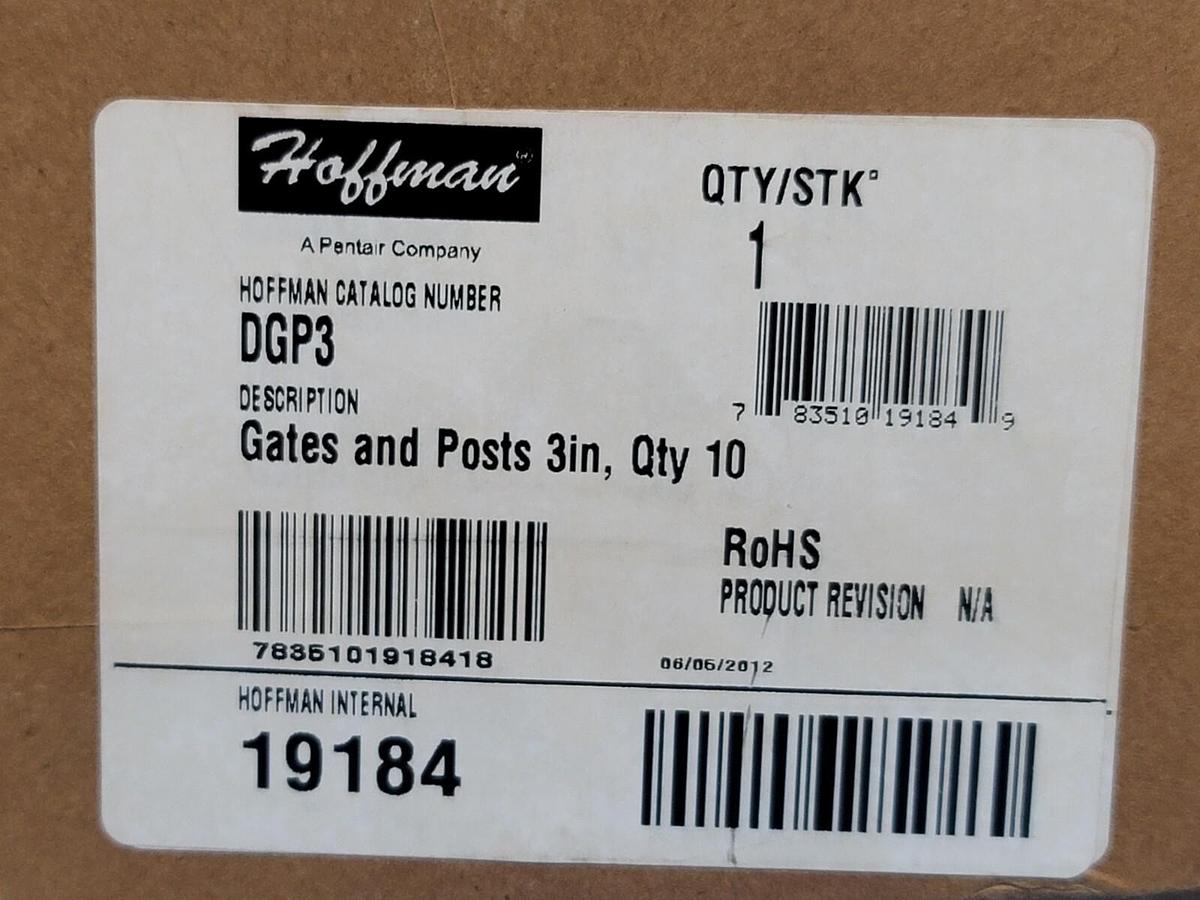 Used NIB HOFFMAN DGP3 GATES AND POSTS 3IN, QTY 10
