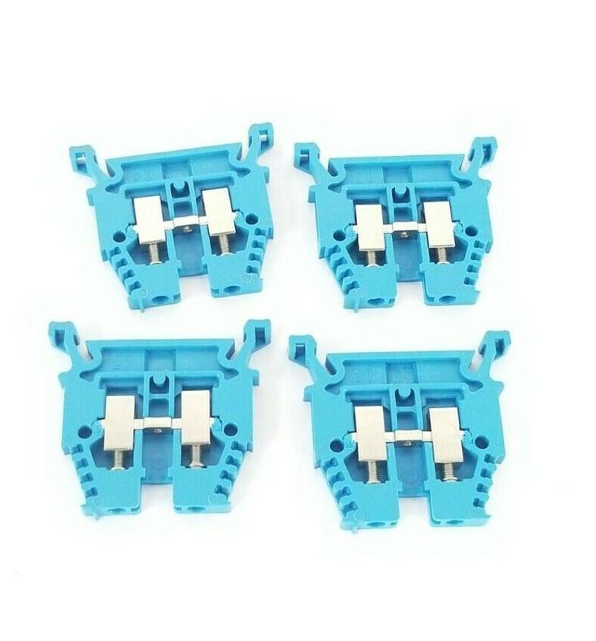 Used LOT OF 4 NEW ALLEN BRADLEY 1492-W3-B TERMINAL BLOCKS BLUE 1492-W3