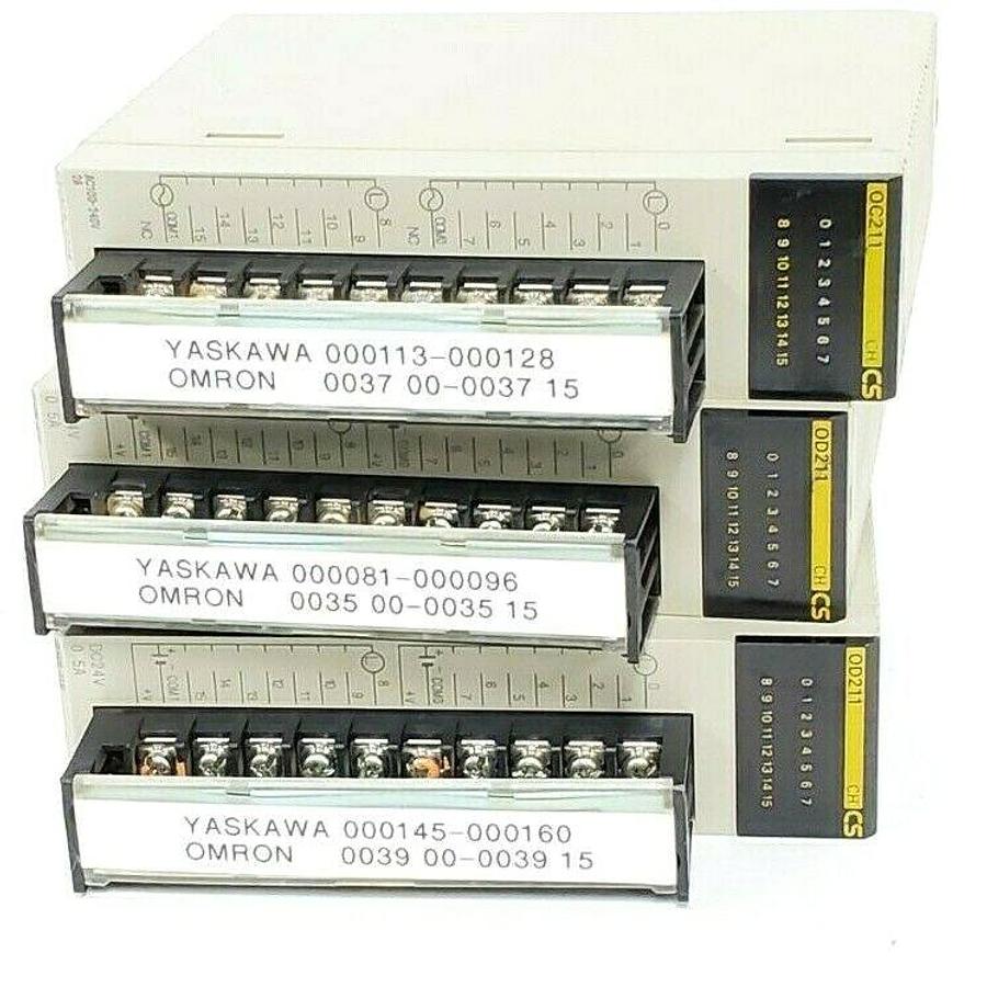 Used LOT OF 3 OMRON CS1W-OD211 OUTPUT UNITS CS1WOD211, 24V DC