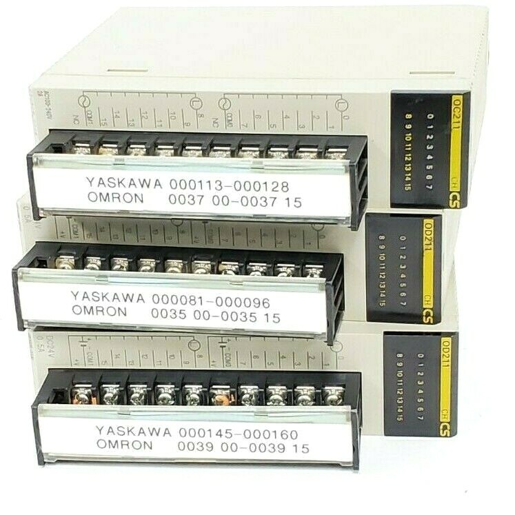 Used LOT OF 3 OMRON CS1W-OD211 OUTPUT UNITS CS1WOD211, 24V DC