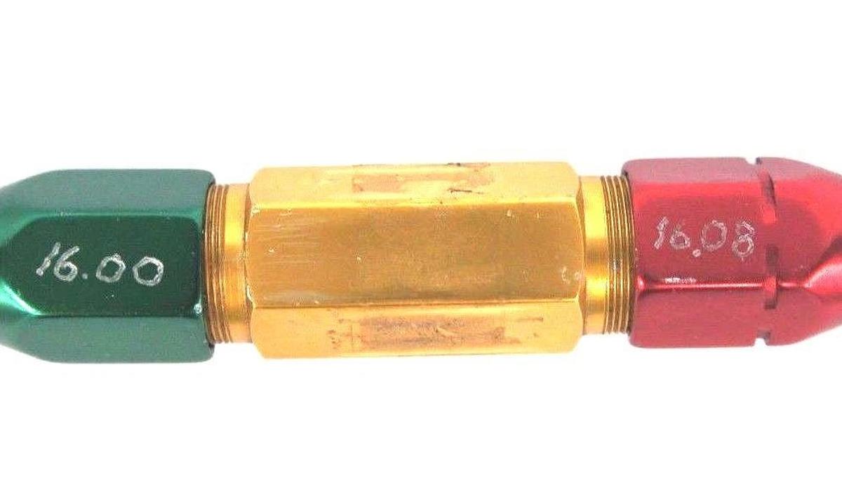 Used DELTRONIC PLUG GAGE GO 16.00MM NO GO 16.08MM