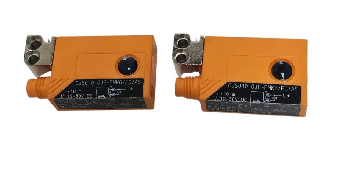 LOT OF 2 NEW IFM OJE-FNKG/FO/AS THROUGH-BEAM SENSOR RECEIVERS OJ5010