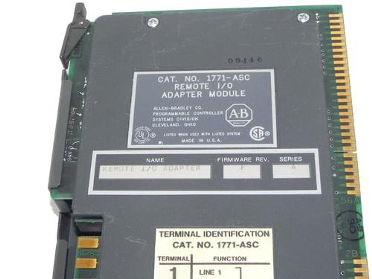 Used ALLEN BRADLEY 1771-ASC REMOTE I/O ADAPTER MODULE FIRMWARE REV. F SER. A