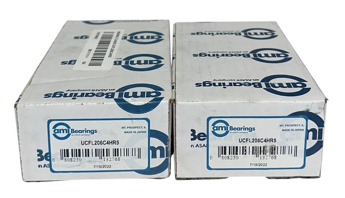 2 AMI BEARINGS UCFL206C4HR5 HIGH-TEMP FLANGE MOUNT BEARINGS 2-BOLT 30mm NSMP