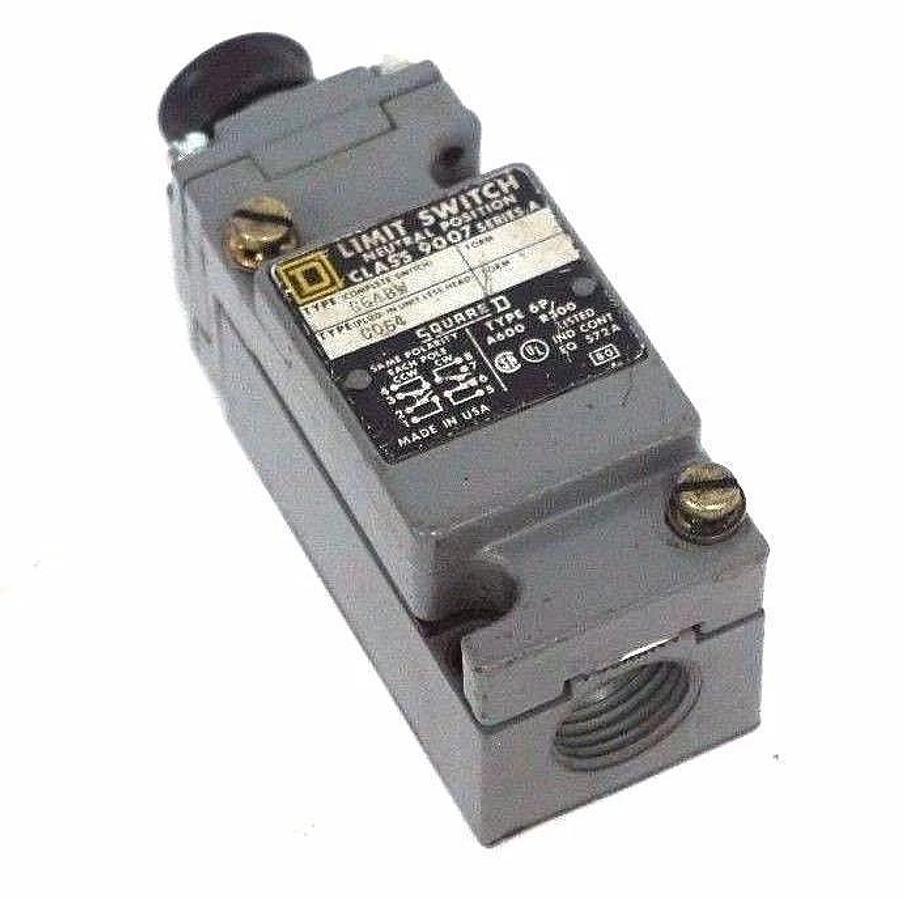 Used SQUARE D 9007-C64BW LIMIT SWITCH 900T-CT-64 RECEPTACLE 9007 TYPE E HEAD SER A