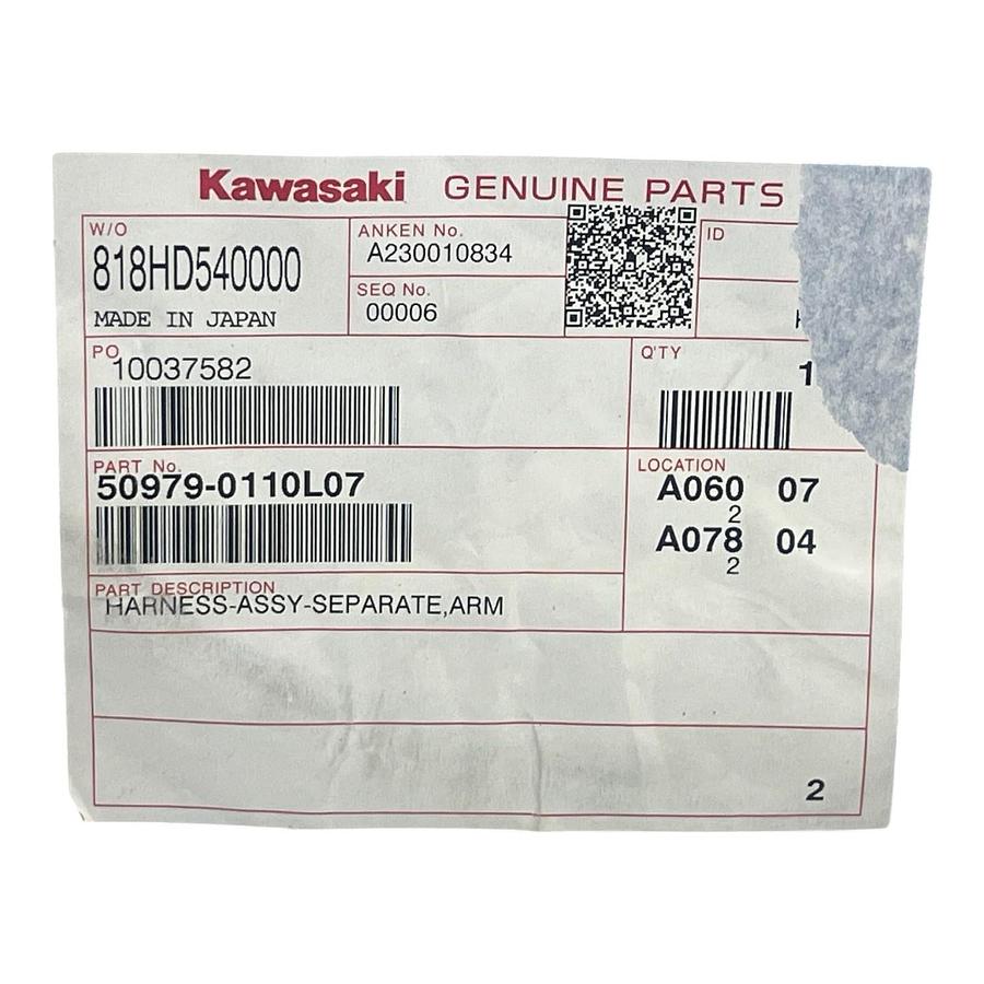 Used Kawasaki Robotics 50979-0110L07 Internal Wiring Harness Genuine New In Plastic
