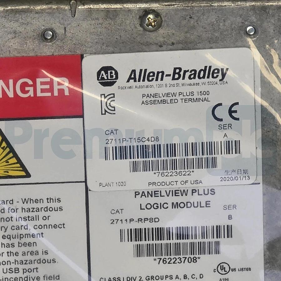 Open Pre-Owned Allen Bradley 2711P-T15C4D8 /A PanelView Plus 6 1500 Terminal 15"