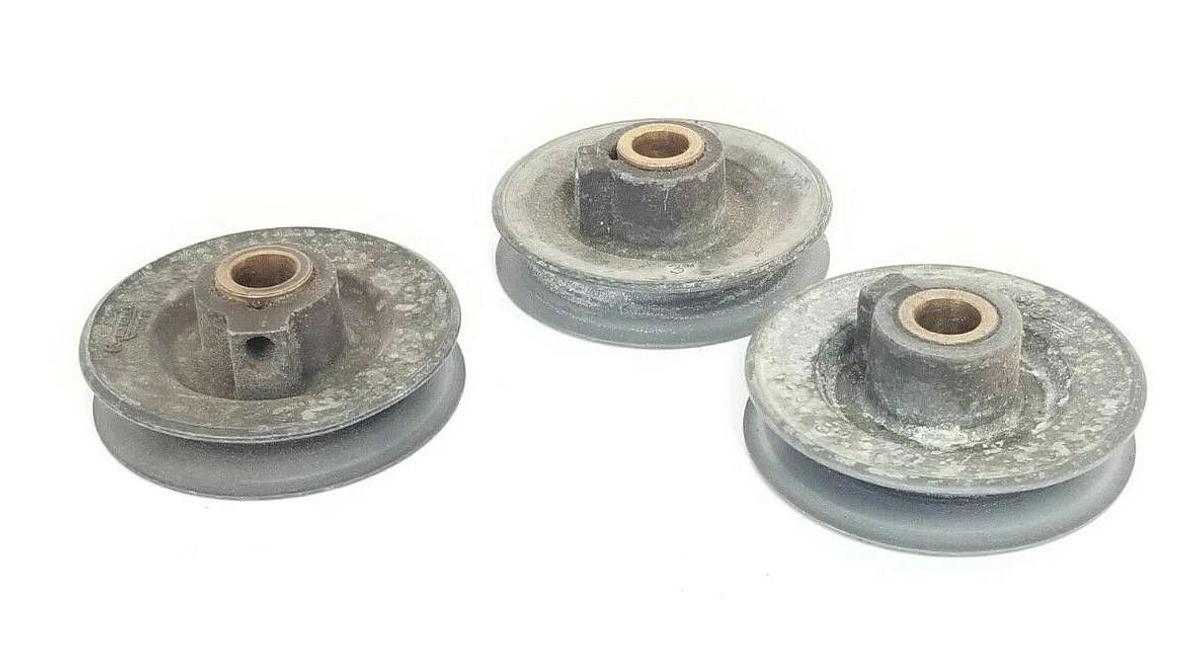 Used LOT OF 3 CONGRESS DRIVES 3'' IN. PULLEYS 1/2'' IN. BORE 3'' IN. OD