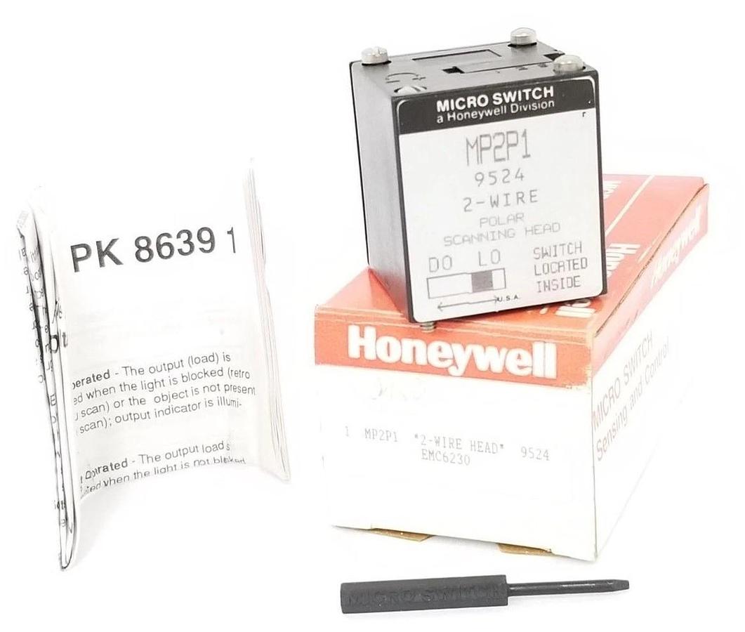 Used NIB HONEYWELL MICRO SWITCH MP2P1 POLAR SCANNING 2-WIRE HEAD
