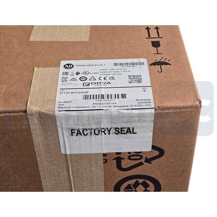 Used Sealed Allen Bradley 2711P-B7C22D9P /B PanelView Plus 7 Graphic Terminal 7" 24V