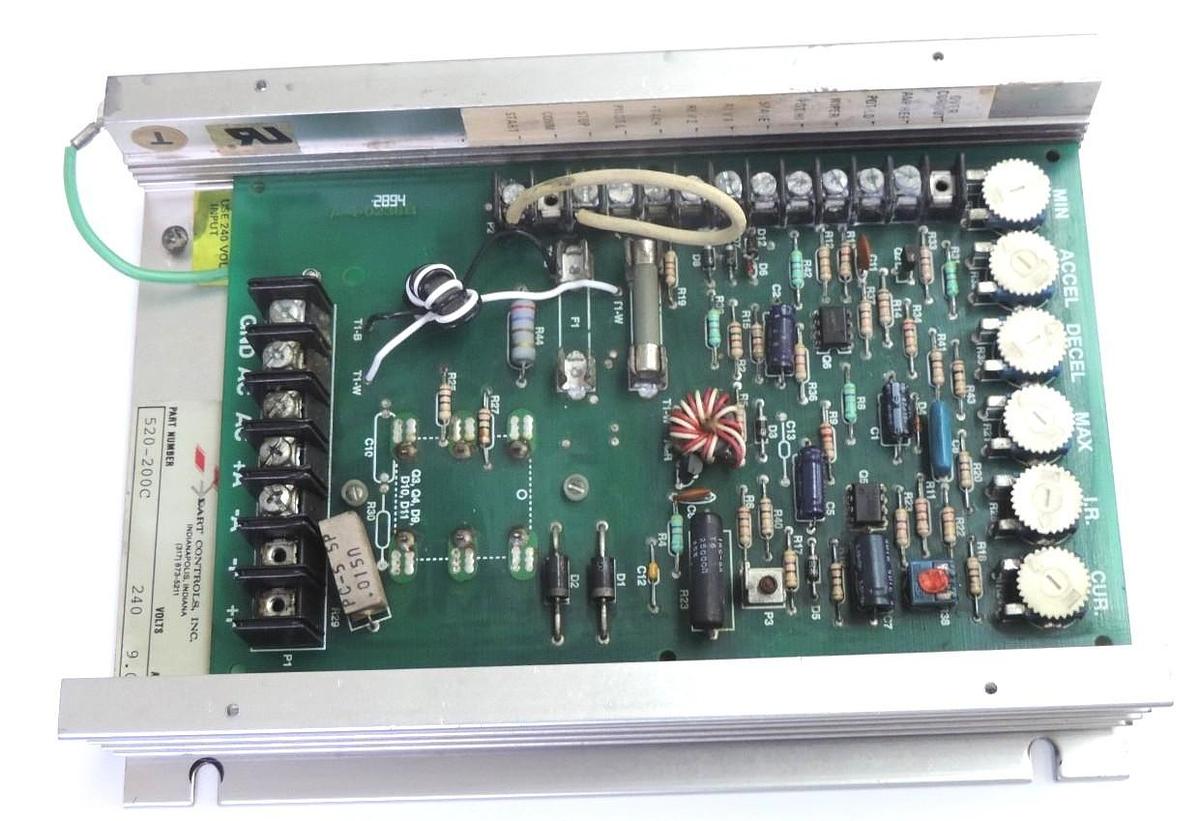 Used DART CONTROLS 520-200C DC DRIVE 520200C VOLTS: 240 AMPS: 9.0